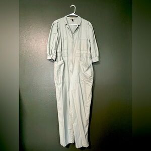 Sage green Jumpsuit with zipper.